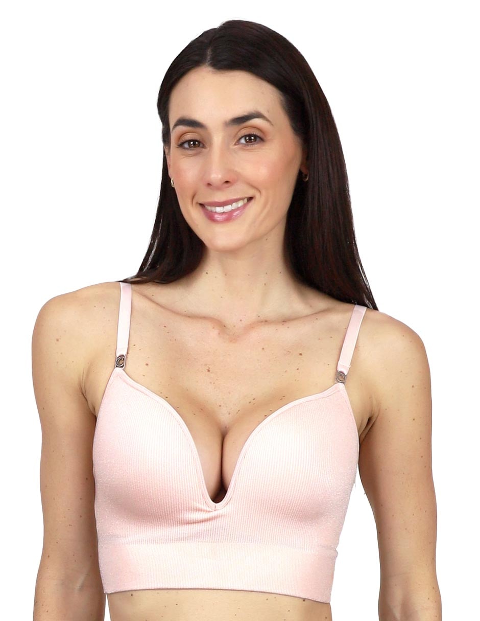 Brassiere plunge copa preformada para mujer